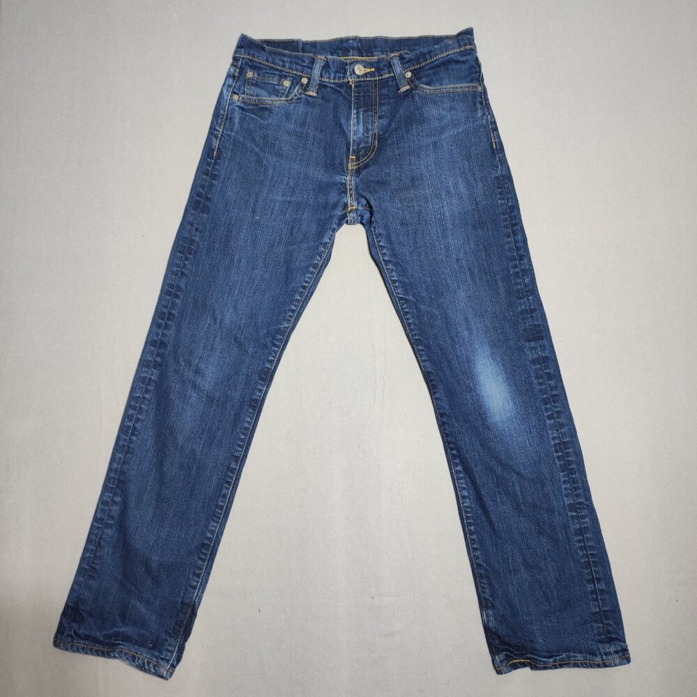 Levi's 504 jeans men's size W30 X L30 ink blue colour straight leg slim denim